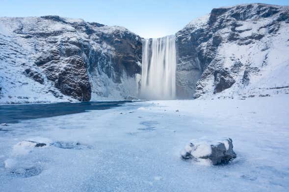 Seljalandsfoss & Skógafoss Waterfalls + Sólheimajökull Glacier