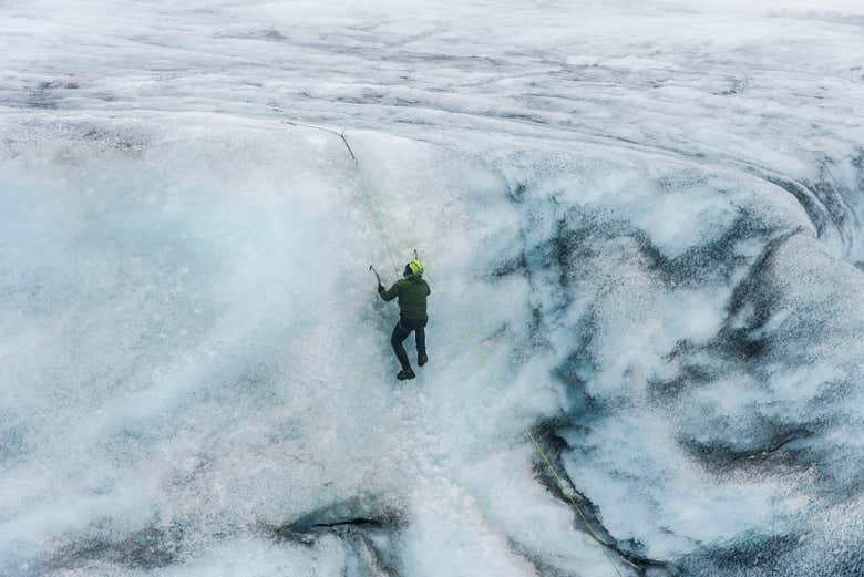Ice climbing on the Sólheimajökull glacier